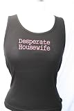 Black Embroidered Beater Style Tank Top Desperate Housewife