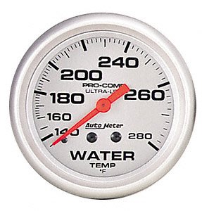 Auto Meter 4331 Ultra-Lite Mechanical Water Temperature Gauge Auto Meter 4331 Ultra-Lite Mechanical Water Temperature Gauge