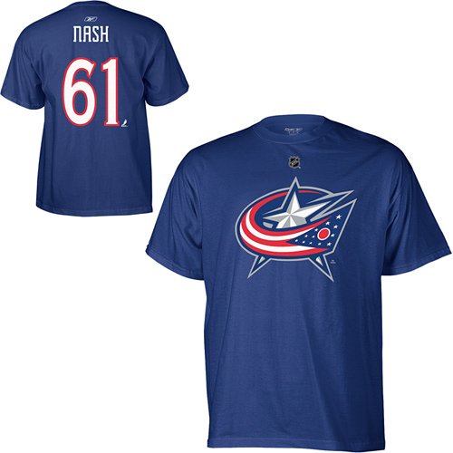 Reebok Columbus Blue Jackets Rick Nash Youth Player Name & Number T-shirt - Columbus Blue Jacket Navy Large