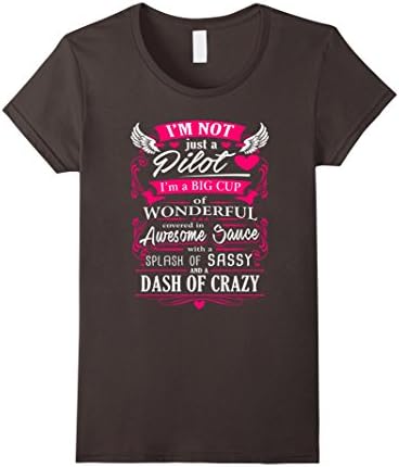 Women's Pilot T Shirt For Women/Men - I'm Not Just a Pilot Medium Asphalt