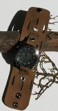 The Aztec 2 inche Wide Aged Brown Leather Watchband...