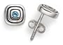 Sterling Silver Earrings With Blue Topaz From The Metro Collection By Zina