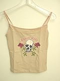 Thrill Ride Skull Rose Tattoo Design Cami Top Nude - Skull Crossbones Tattoo Design Camisole Top - Matching Hoodies and Pants in our Storefront on Separate Listings.