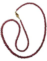 Ruby Red Spinel Natural Genuine Small Smooth Necklace 17 Inch
