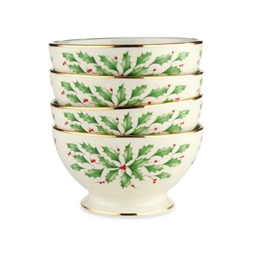 Lenox Holiday Footed Bowls, S/4