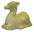 Deer - hand carved yellow flower stone