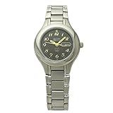 エルジン オールチタン ソーラー 天然ダイヤモンド入り 蓄光インデックス  レディース ウォッチ BK/L FK1321T-B-L