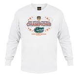 Florida Gators 2006 BCS National Champions Then and Now White Long Sleeve T-Shirt