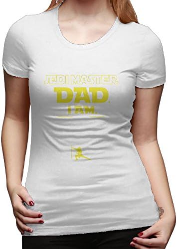 Jonesseller Women's Custom T Shirt Jedi Master Dad XL White