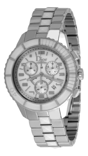 Christian Dior Unisex CD114310M001 Christal Chronograph Diamond White Dial Watch Christian Dior Unisex CD114310M001 Christal Chronograph Diamond White Dial Watch