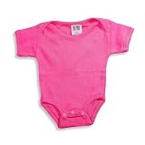 B Nu - Newborn Girls Short Sleeve Bodysuit, Hot Pink