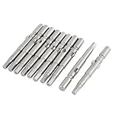 uxcell マグネチックスクリュードライバービット ラウンドシャンク6mm 4mm H4 スクリュー ドライバー ビット 10 本入り 60mm長さ
