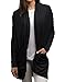 SCOTTeVEST Madeline Cardigan for Women - 4 Hidden Pockets - Lightweight Wrinkle-Resistant Sweater for Travel & More (Black, Medium)