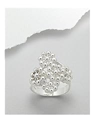 Flower Ring In 92.5 Sterling Silver