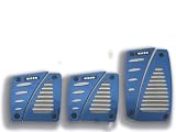 Niken; Racing Pedal Set; Manual 3 pc.; Louvered; Blue;