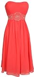Strapless Chiffon Goddess Gown Prom Dress Formal Knee Length Junior Plus Size, Small, Coral 41GYU%2B6jKpL. SL160 Strapless Chiffon Goddess Gown Prom Dress Formal Knee Length Junior Plus Size, Small, Coral