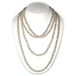{Lightning Deal} HinsonGayle Handpicked Ultra-Luster 6.5-7.5mm White Cultured Pearl Rope Necklace (82 Inches)
