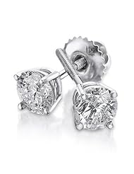 Certified Diamond Solitaire Earrings 1/2ctw