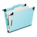 Pendaflex Hanging 4-Section Classification Folder, 1 Divider, Letter Size, Top Tab, Light Blue