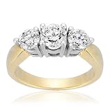 Three-Stone Diamond Ring 1 1/2ctw