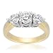 Jewelry : Three-Stone Diamond Ring 1 1/2ctw