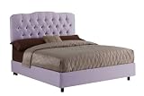 Skyline Furniture Surrey Full Shantung-Upholstered Tufted Bed, Lilac