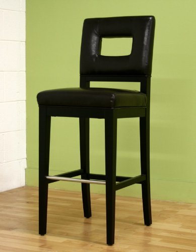 rectangle wood kitchen tables Leather Bar Stool with Back Cut Out | 389 x 500