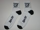 TAMPA BAY LIGHTNING Teen & Adult Acrylic and Stretch Nylon Logo CREW SOCKS (SIZE 8-13)