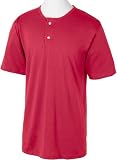 Augusta Men's Two-Button Henley Baseball Jersey T-Shirt. 580