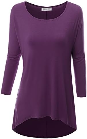 SJSP Women Long Bat Wing Long Field Power Beach PURPLE Long Tunic Top,XX-Large,2XL