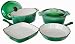 Paylesscookware Green 6-piece Enamel Cast Iron Cookware Set
