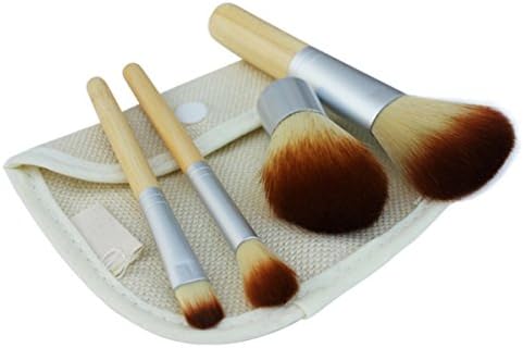 Tiffinys Makeup Brushes - For Perfect Portraits - 4 Natural Bamboo Handle Environmental Brush Brush Set