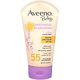 Aveeno Baby Continuous Protection Lotion Sunscreen with Broad Spectrum SPF 55, 4 Oz
