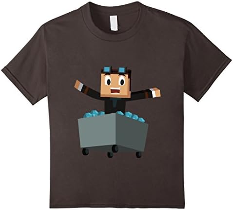 Kids The Diamond Minecart Youtuber T-Shirt for Kids 10 Asphalt