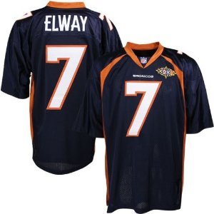 Denver Broncos 7 John Elway Throwback Blue NFL Jerseys Authentic Football Jersey Size 48-56