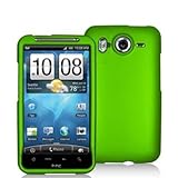 Neon Green Rubberized Snap-On Hard Skin Case Cover for HTC Inspire 4G Phone ....