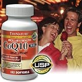 Trunature Coenzyme Q10 - 50mg - Potent Cardiovascular Antioxidant - 185 Softgels
