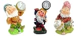 Three Large Gnomes with Solar Spot Light