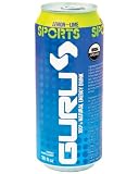 Guru Sports Energy Drink, 100% Natural, Lemon Lime, 16-Ounce Cans (Pack of 12)