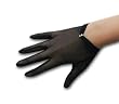Stretch Sheer Sparkle Tricot Shortie Gloves with Gathered Hem and Rhinestone Trim