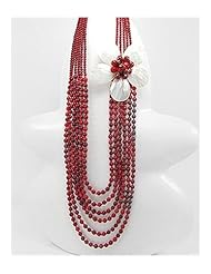 Flower Mother of Pearl Necklace In 92.5 Sterling Silver