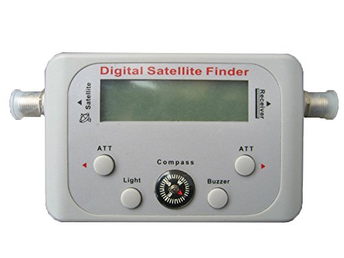 LotFancy International Digital LED Satellite Finder Meter For Dish Network Directv FTA with Built-In Compass and Buzzer Audio Tone