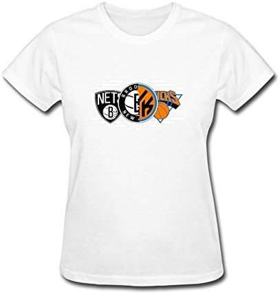 VDJKH New York Knicks vs Brooklyn Nets Women's T Shirts 100% Cotton