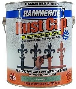 Hammerite Rust Cap Rust Preventative Paint Hammered Mid Green 1 Gl by Hammerite Rust Cap