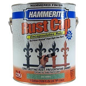 Hammerite Rust Cap Rust Preventative Paint Hammered Mid Green 1 Gl by Hammerite Rust Cap