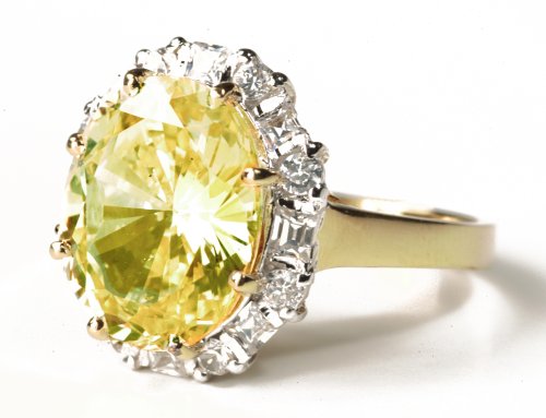 Ann Miller's Canary Classic Replica Ring from The Hollywood Collection, Size 6