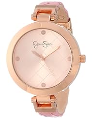 Jessica Simpson Womens JS022D Round Case Analog Braided Strap Watch