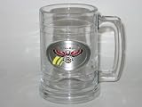 ATLANTA HAWKS 15 ounce GLASS TANKARD MUG with Pewter Logo