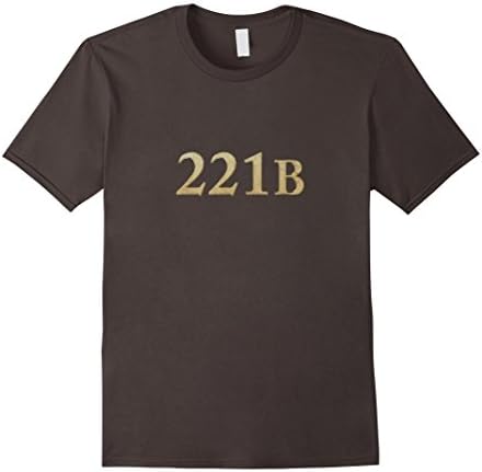 Men's Sherlock 221B Baker Street T Shirts 2XL Asphalt