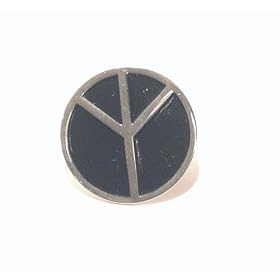 Metal Enamel Pin Badge Brooch Black CND Peace Sign Symbol